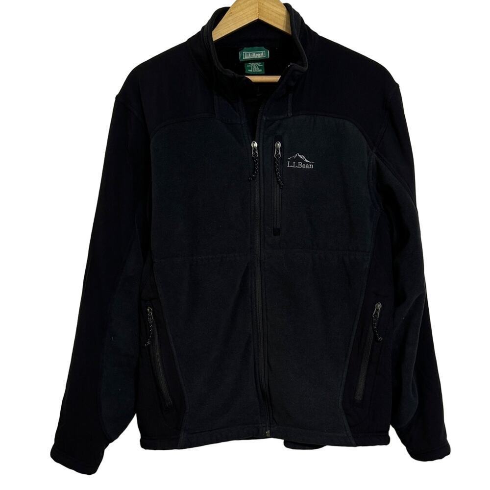 LL Bean Men’s Black Pro Polartek Fleece Full Zip Jacket Size L